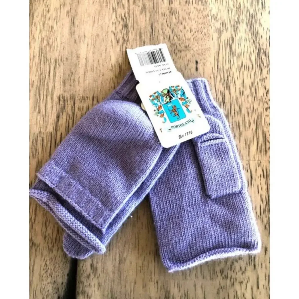 Portolano Womens Flip-Top Mittens in Dusty Lavender - OS